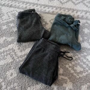 3 ZARA Express Wool Blend Thick Cable Knit Pull-on Joggers Pants Xs S Lounge.